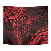 Polynesian Sunset Plumeria Tapestry Red Polynesian Tattoo LT05 - Polynesian Pride