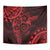 Polynesian Sunset Plumeria Tapestry Red Polynesian Tattoo