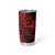 Red Polynesian Pattern With Plumeria Flowers Tumbler Cup