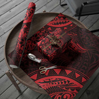 Polynesian Sunset Plumeria Wrapping Paper Red Polynesian Tattoo LT05 - Polynesian Pride
