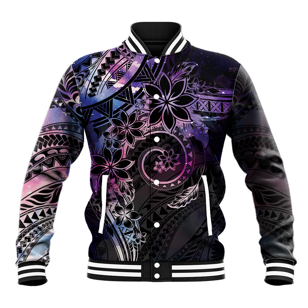 Polynesian Sunset Plumeria Baseball Jacket Galaxy Polynesian Tattoo LT05 Unisex Galaxy - Polynesian Pride