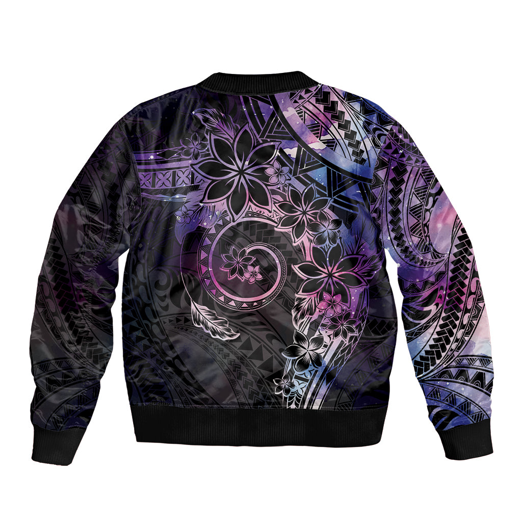 Polynesian Sunset Plumeria Bomber Jacket Galaxy Polynesian Tattoo LT05 - Polynesian Pride