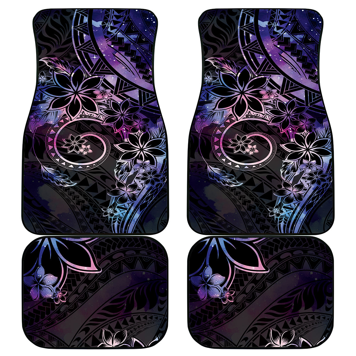Polynesian Sunset Plumeria Car Mats Galaxy Polynesian Tattoo LT05 - Polynesian Pride