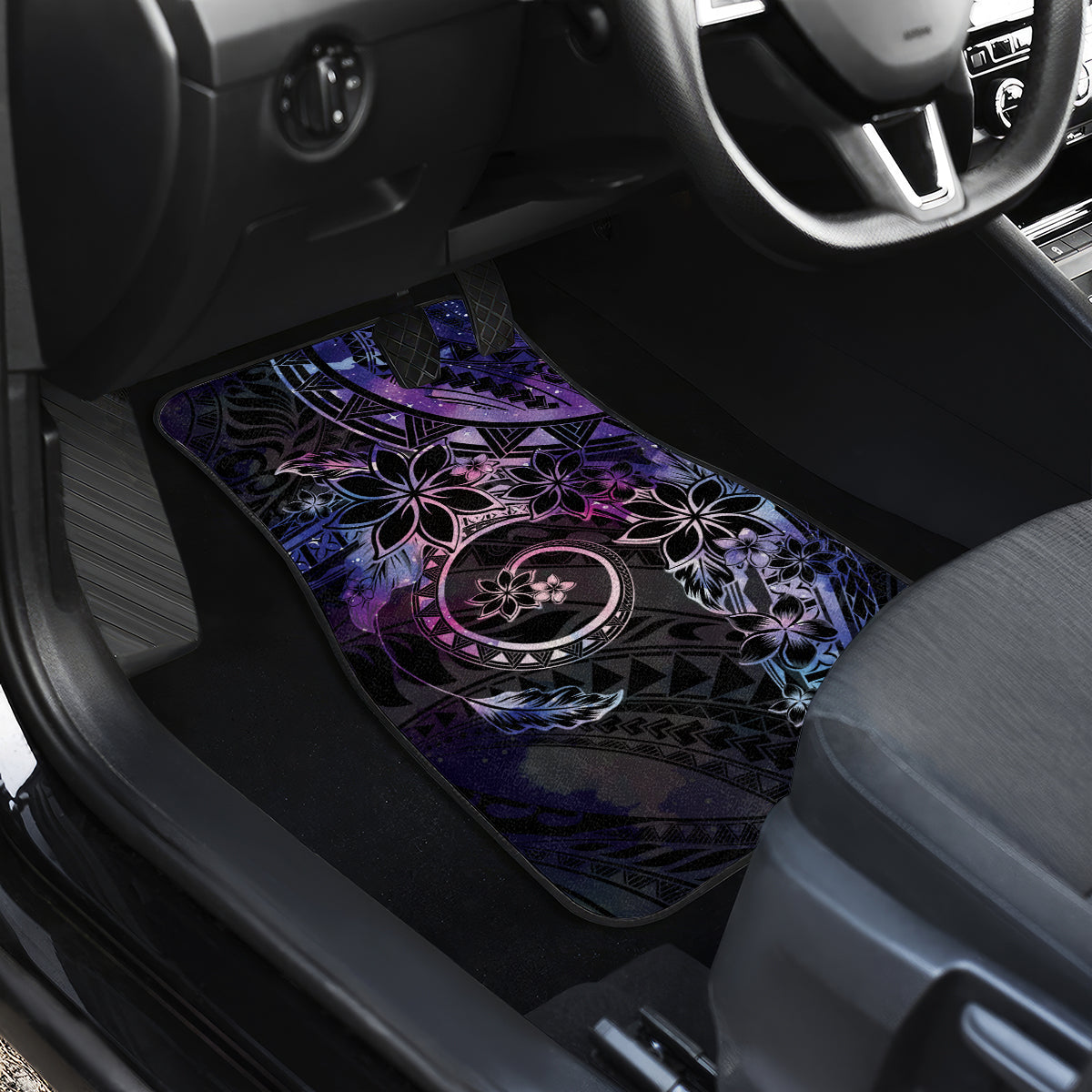 Polynesian Sunset Plumeria Car Mats Galaxy Polynesian Tattoo LT05 - Polynesian Pride