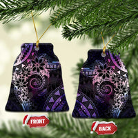 Polynesian Sunset Plumeria Ceramic Ornament Galaxy Polynesian Tattoo LT05 Bell Flake Galaxy - Polynesian Pride