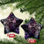 Polynesian Sunset Plumeria Ceramic Ornament Galaxy Polynesian Tattoo