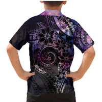 Polynesian Sunset Plumeria Family Matching Mermaid Dress and Hawaiian Shirt Galaxy Polynesian Tattoo