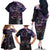 Polynesian Sunset Plumeria Family Matching Off The Shoulder Long Sleeve Dress and Hawaiian Shirt Galaxy Polynesian Tattoo