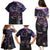 Polynesian Sunset Plumeria Family Matching Puletasi and Hawaiian Shirt Galaxy Polynesian Tattoo