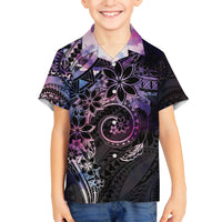 Polynesian Sunset Plumeria Family Matching Tank Maxi Dress and Hawaiian Shirt Galaxy Polynesian Tattoo