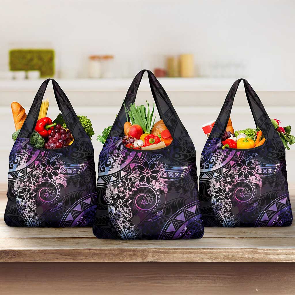 Polynesian Sunset Plumeria Grocery Bag Galaxy Polynesian Tattoo LT05 3-pack One Size Galaxy - Polynesian Pride