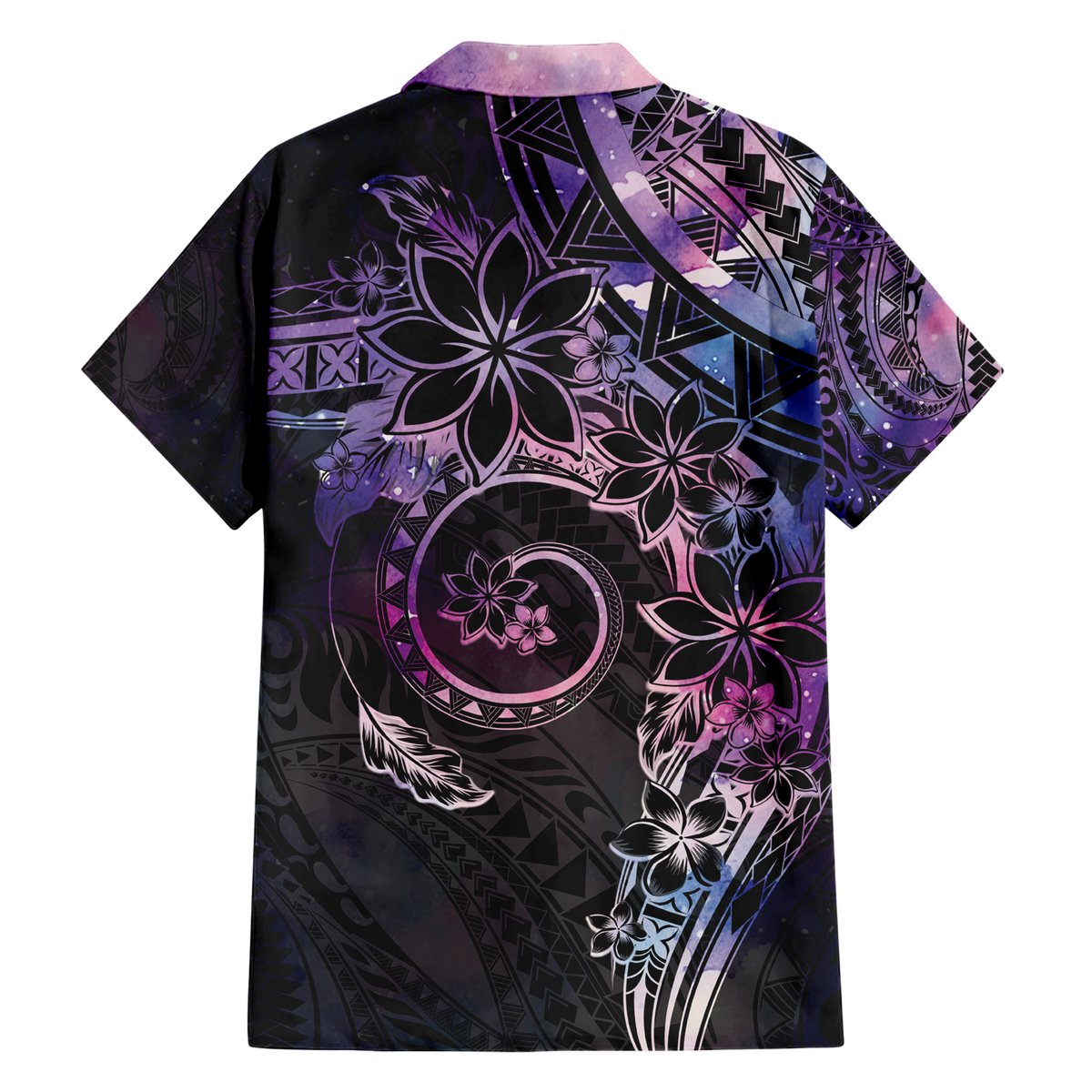 Polynesian Sunset Plumeria Hawaiian Shirt Galaxy Polynesian Tattoo LT05 - Polynesian Pride