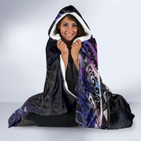 Polynesian Sunset Plumeria Hooded Blanket Galaxy Polynesian Tattoo LT05 - Polynesian Pride