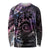 Polynesian Sunset Plumeria Long Sleeve Shirt Galaxy Polynesian Tattoo