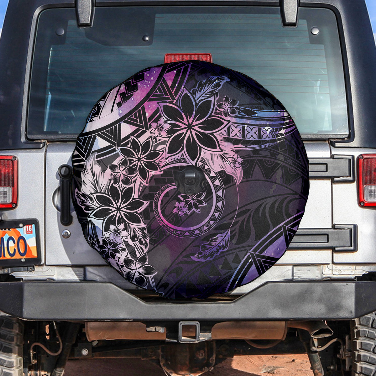 Polynesian Sunset Plumeria Spare Tire Cover Galaxy Polynesian Tattoo LT05 Galaxy - Polynesian Pride