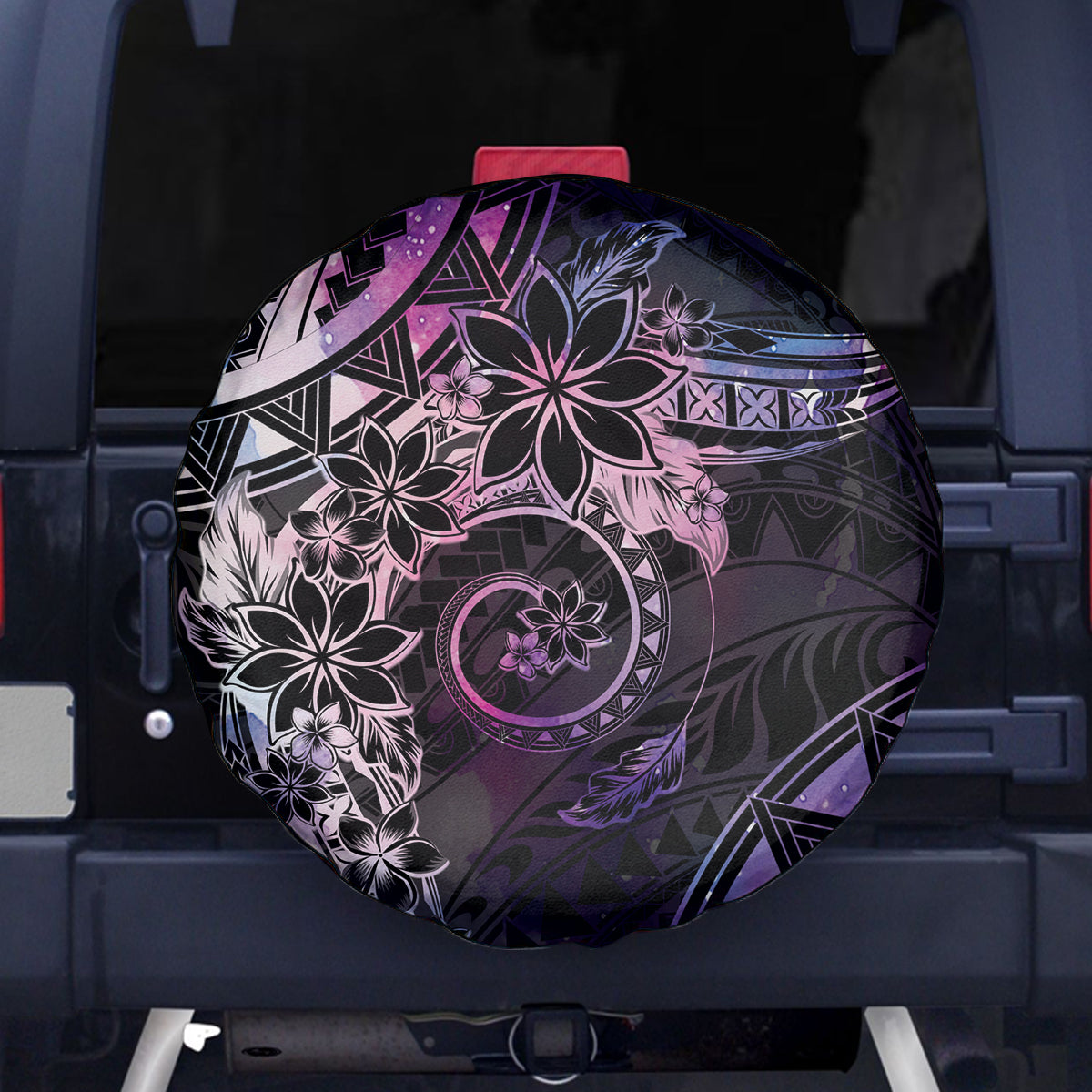 Polynesian Sunset Plumeria Spare Tire Cover Galaxy Polynesian Tattoo LT05 - Polynesian Pride