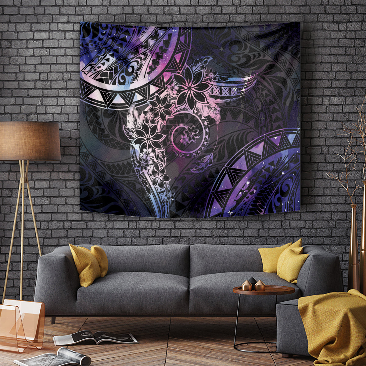 Polynesian Sunset Plumeria Tapestry Galaxy Polynesian Tattoo LT05 - Polynesian Pride