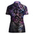 Polynesian Sunset Plumeria Women Polo Shirt Galaxy Polynesian Tattoo