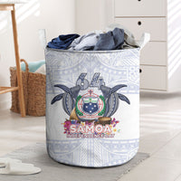Samoa Independence Day Laundry Basket Samoa United For A New Beginning LT05 White - Polynesian Pride