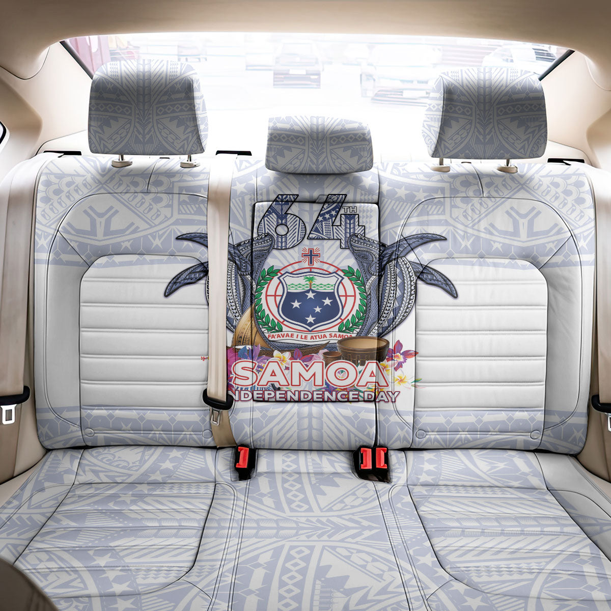 Samoa Independence Day Back Car Seat Cover Samoa United For A New Beginning LT05 - Polynesian Pride