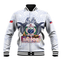 Samoa Independence Day Baseball Jacket Samoa United For A New Beginning LT05 Unisex White - Polynesian Pride