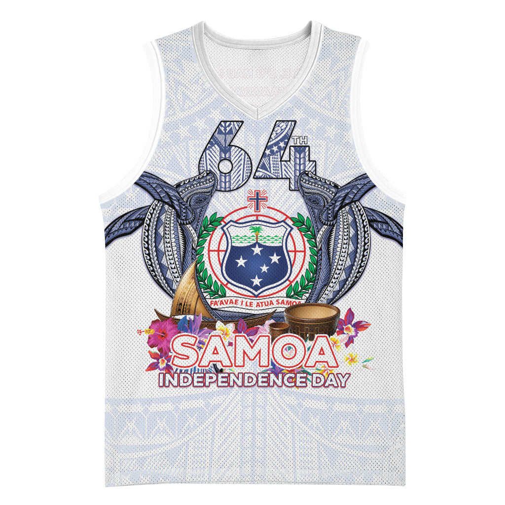 Samoa Independence Day Basketball Jersey Samoa United For A New Beginning LT05 Unisex White - Polynesian Pride