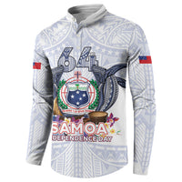 Samoa Independence Day Button Sweatshirt Samoa United For A New Beginning LT05 - Polynesian Pride