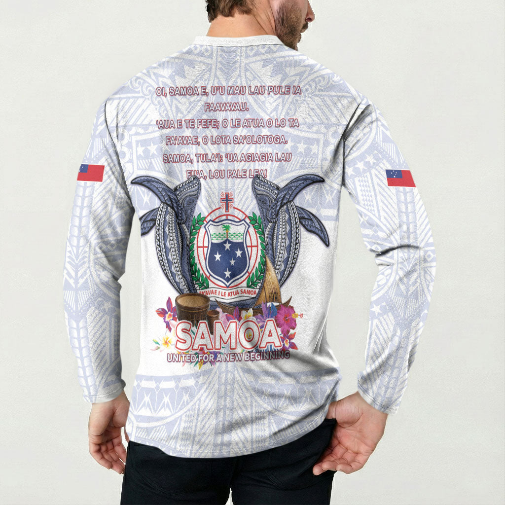 Samoa Independence Day Button Sweatshirt Samoa United For A New Beginning LT05 - Polynesian Pride