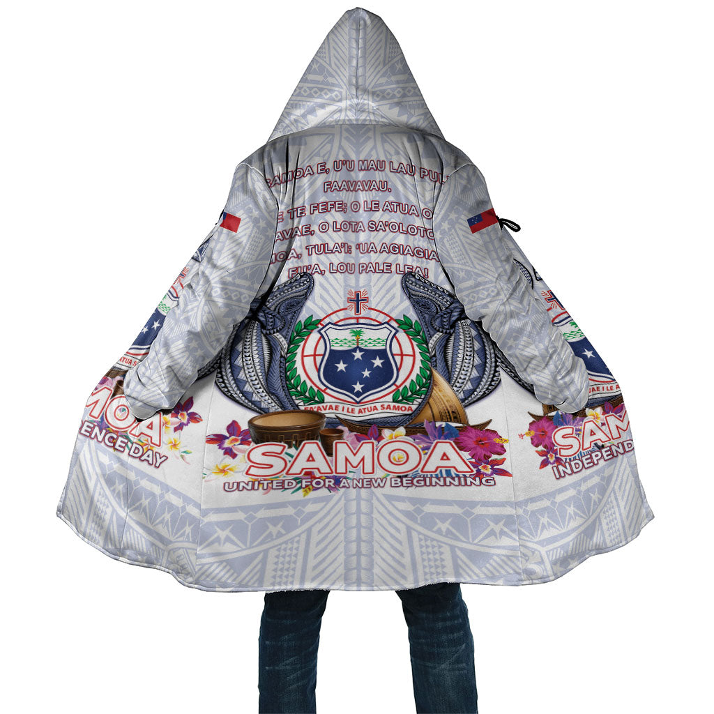 Samoa Independence Day Cloak Samoa United For A New Beginning LT05 Unisex White - Polynesian Pride