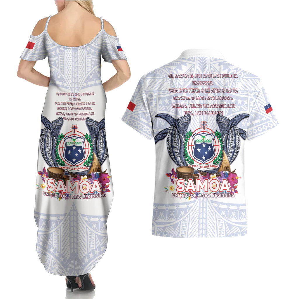 Samoa Independence Day Couples Matching Summer Maxi Dress and Hawaiian Shirt Samoa United For A New Beginning LT05 - Polynesian Pride