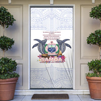Samoa Independence Day Door Cover Samoa United For A New Beginning LT05 White - Polynesian Pride