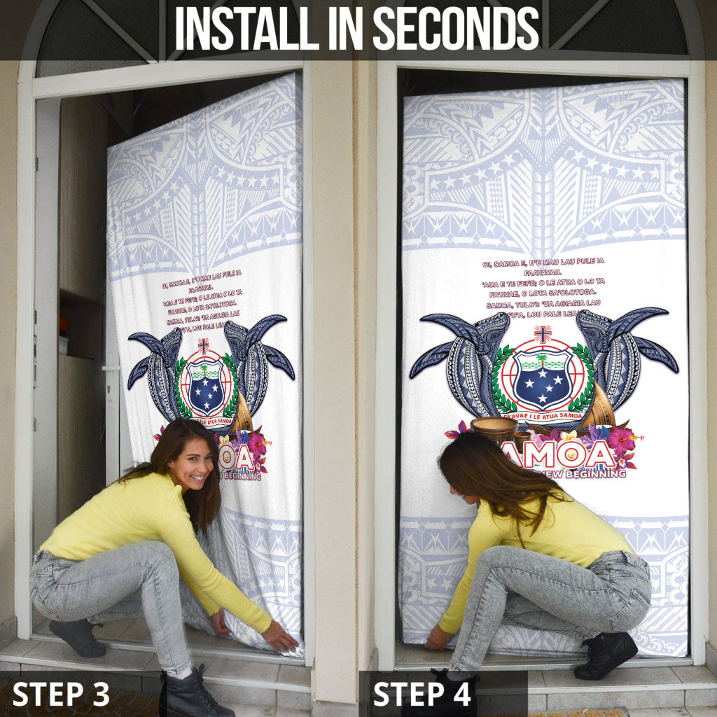 Samoa Independence Day Door Cover Samoa United For A New Beginning LT05 - Polynesian Pride