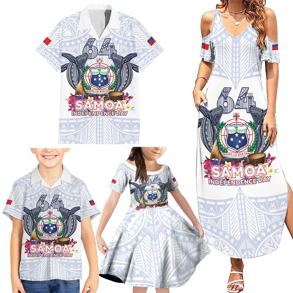 Samoa Independence Day Family Matching Summer Maxi Dress and Hawaiian Shirt Samoa United For A New Beginning LT05 - Polynesian Pride
