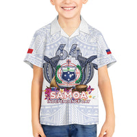 Samoa Independence Day Kid Hawaiian Shirt Samoa United For A New Beginning LT05 Kid White - Polynesian Pride
