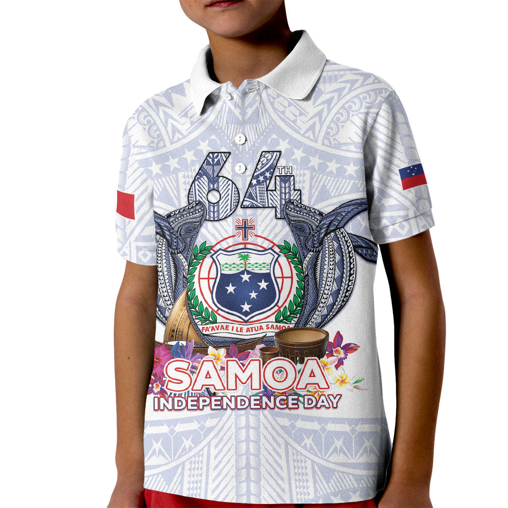 Samoa Independence Day Kid Polo Shirt Samoa United For A New Beginning LT05 Kid White - Polynesian Pride