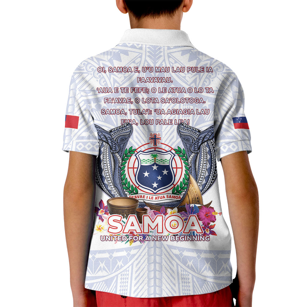 Samoa Independence Day Kid Polo Shirt Samoa United For A New Beginning LT05 - Polynesian Pride