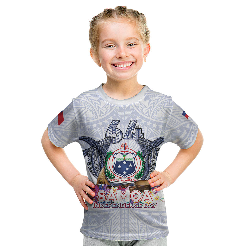 Samoa Independence Day Kid T Shirt Samoa United For A New Beginning LT05 White - Polynesian Pride