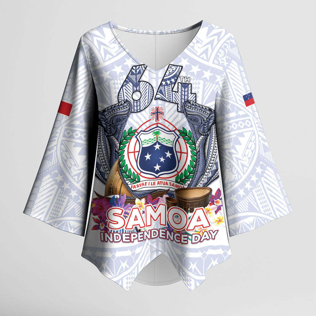 Samoa Independence Day Kimono Sleeve Blouse Samoa United For A New Beginning LT05 Female White - Polynesian Pride