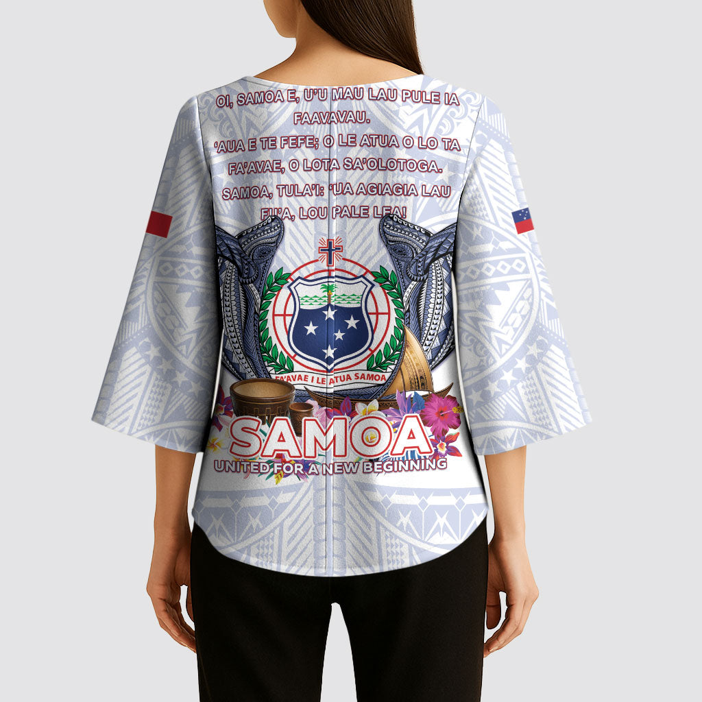 Samoa Independence Day Kimono Sleeve Blouse Samoa United For A New Beginning LT05 - Polynesian Pride