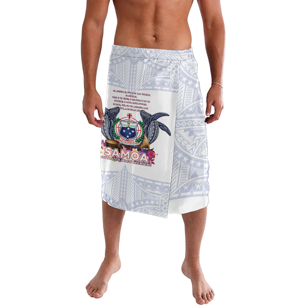 Samoa Independence Day Lavalava Samoa United For A New Beginning LT05 White - Polynesian Pride