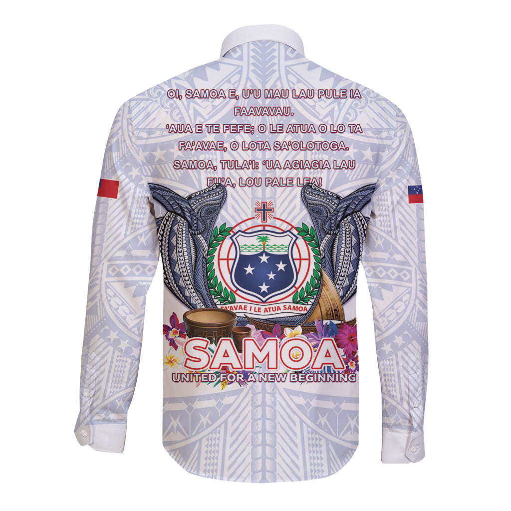 Samoa Independence Day Long Sleeve Button Shirt Samoa United For A New Beginning LT05 - Polynesian Pride