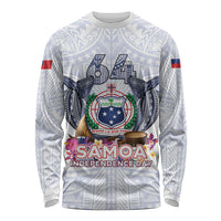 Samoa Independence Day Long Sleeve Shirt Samoa United For A New Beginning LT05 Unisex White - Polynesian Pride