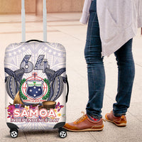Samoa Independence Day Luggage Cover Samoa United For A New Beginning LT05 White - Polynesian Pride