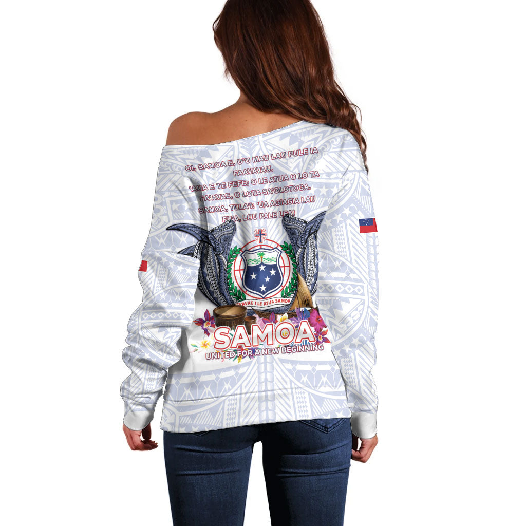Samoa Independence Day Off Shoulder Sweater Samoa United For A New Beginning LT05 - Polynesian Pride