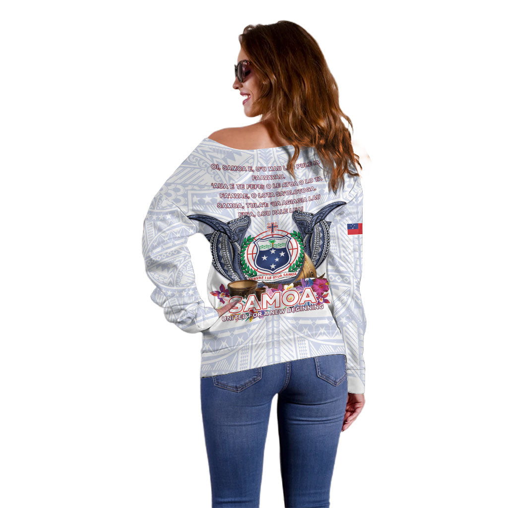 Samoa Independence Day Off Shoulder Sweater Samoa United For A New Beginning LT05 - Polynesian Pride