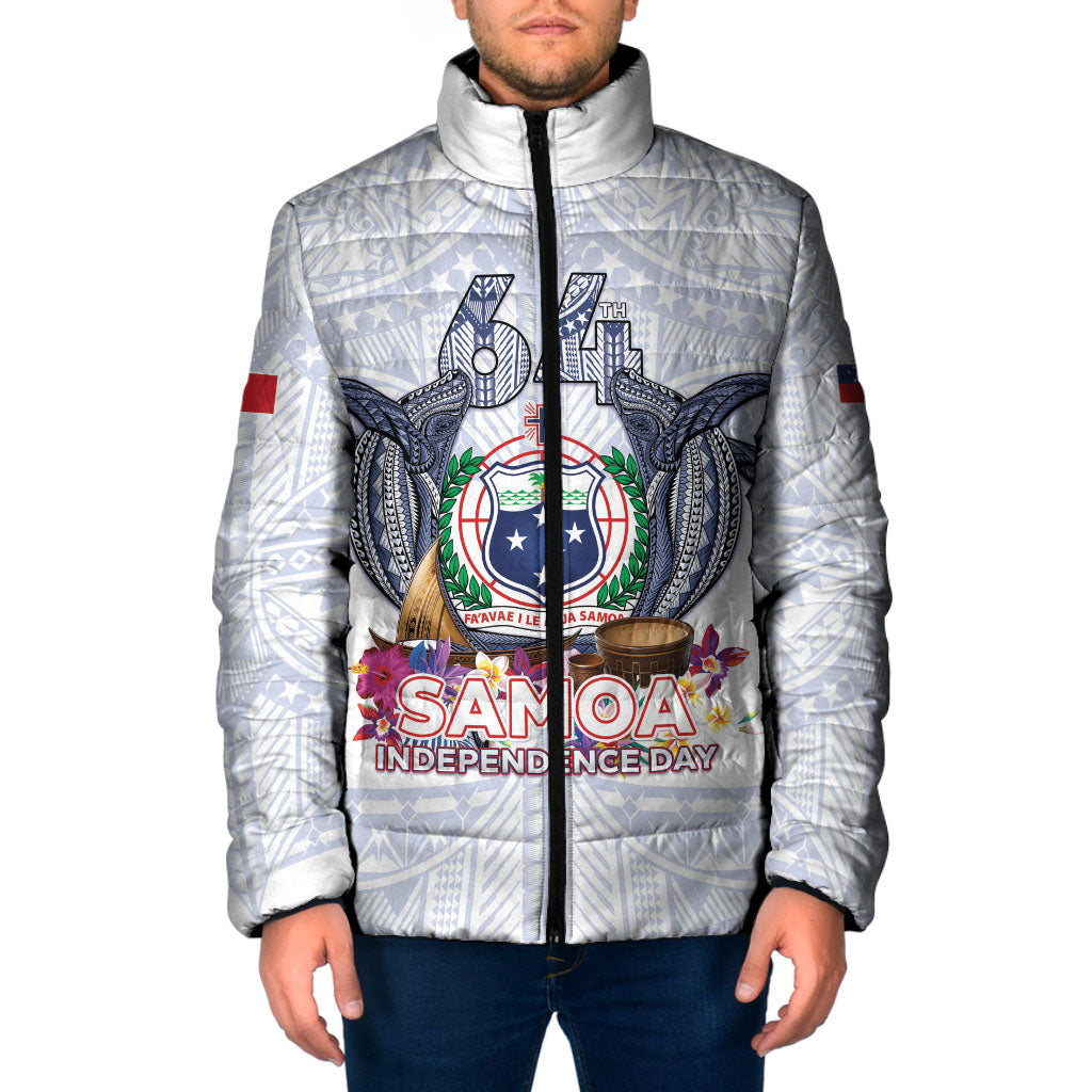 Samoa Independence Day Padded Jacket Samoa United For A New Beginning LT05 Men White - Polynesian Pride