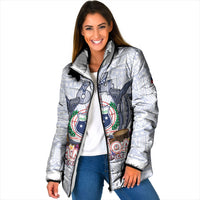 Samoa Independence Day Padded Jacket Samoa United For A New Beginning LT05 Women White - Polynesian Pride