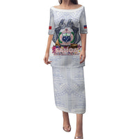 Samoa Independence Day Puletasi Samoa United For A New Beginning LT05 Long Dress White - Polynesian Pride