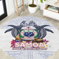 Samoa Independence Day Round Carpet Samoa United For A New Beginning LT05 White - Polynesian Pride