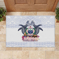 Samoa Independence Day Rubber Doormat Samoa United For A New Beginning LT05 White - Polynesian Pride